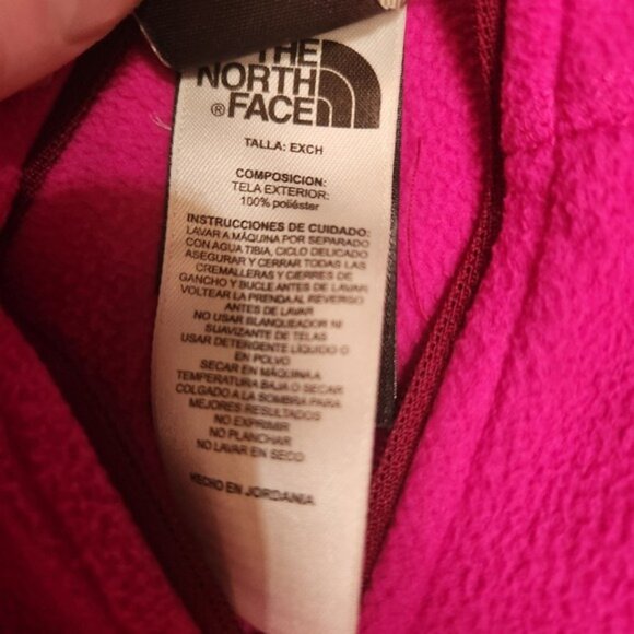 The North Face Womens XS Fleece Pullover Jacket Pink 1/4 Zip Outdoor Casual - Picture 3 of 6